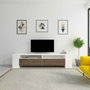 Hanah Home Soporte de TV Nogal y Blanco